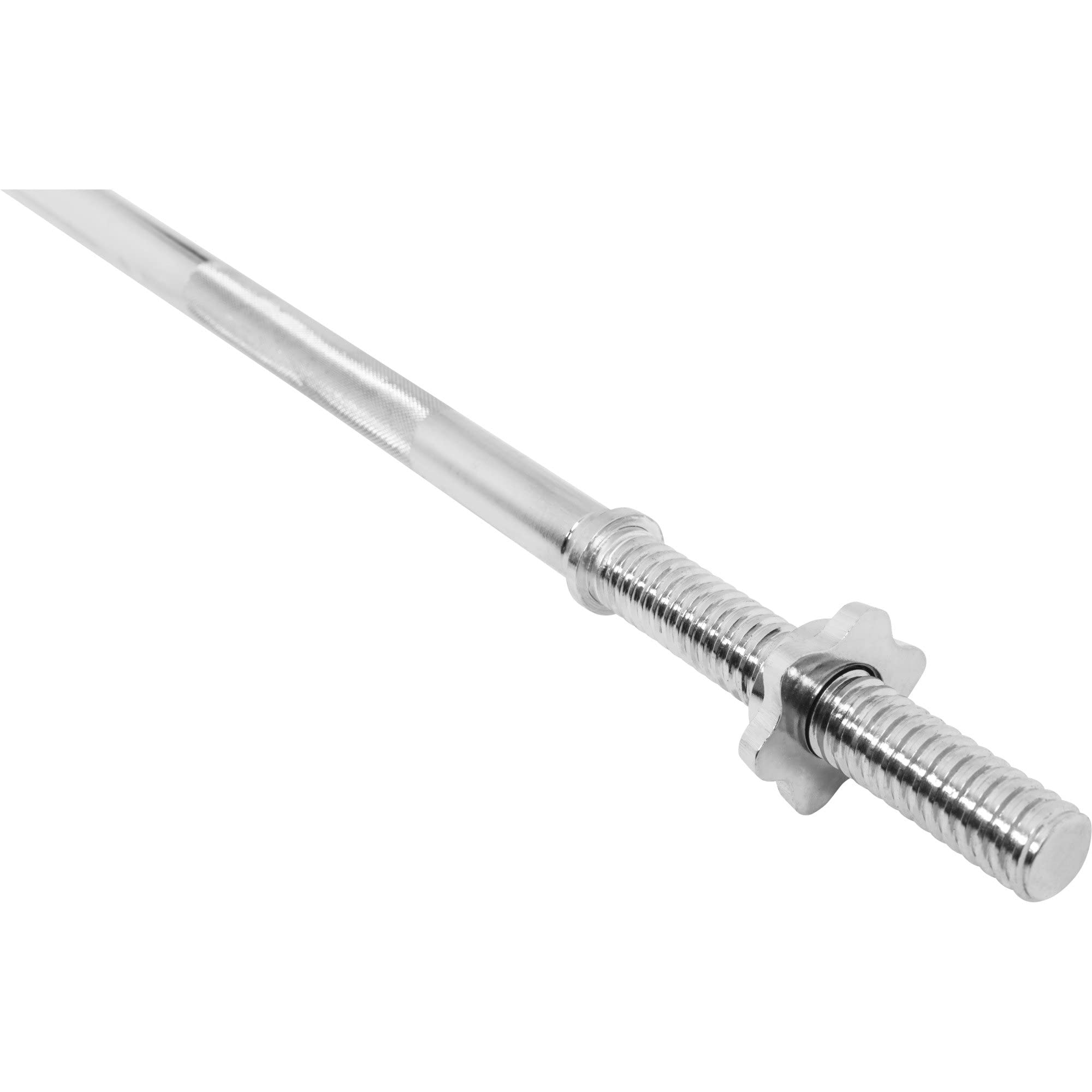 GORILLA SPORTS® Langhantelstange - 170 cm lang, Ø 30 mm, bis 200 kg Belastbar, inkl. 2 Sternverschlüsse, Gerändelt, Verchromt - Langhantel, Lang Hantelstange, Langhantel-Stange