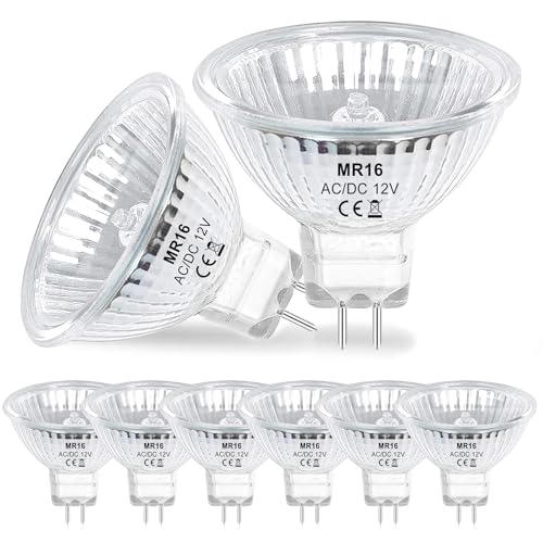 EASYIVY 8 Stück MR16 GU5.3 Halogenstrahler 12V 35W Dimmbar, GU5.3 Bi-Pin Base Halogen Reflektor Glühbirne mit Glasabdeckung Warmweiß 2700K Halogen Spot for Einbau Schienenbeleuchtung EASYIVY 8 Stück MR16 GU5.3 Halogenstrahler 12V 35W Dimmbar, GU5.3 Bi-Pin Base Halogen Reflektor Glühbirne mit Glasabdeckung Warmweiß 2700K Halogen Spot for Einbau Schienenbeleuchtung