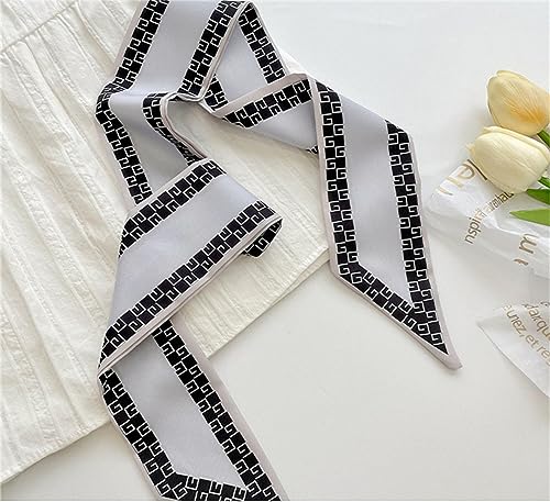 QTMY 4 Pack Purse Scarf for Bags Silk Head Scarf for Hair Handbag Women Scarfs Band Hair Neck Scarves Fashion Gifts,434