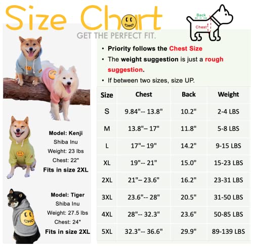 Chochocho Smiley Dog Hoodie Stylish Dog Clothes Smiley Face Sweater Cotton Sweatshirt Fashion Outfit For Dogs Cats Puppy Small Medium Large (L, Dusty Rose) #TOP2
