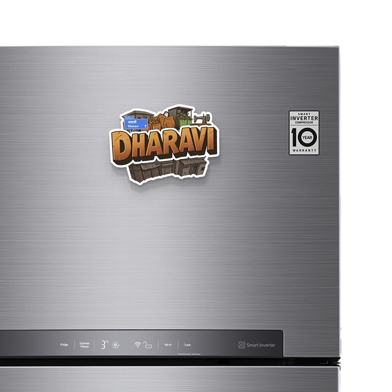 Image of Dharavi Fridge Magnets, Glossy Finish, Stylish Magnet for Fridge, Wardrobe & Metal Surfaces