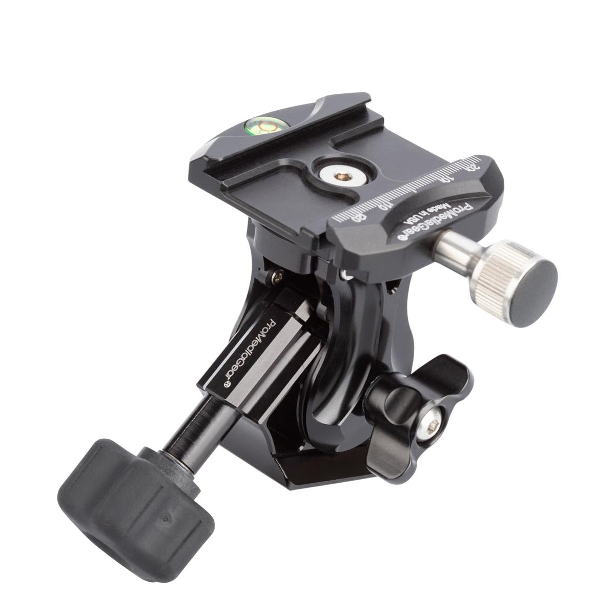 promediagear Tilt Head 1-axis Arca Swiss Typ Kompatibel Boden für- und Top Klemme für Einbeinstativ Stativ Smooth Lightweight T6061 Aluminium schwarz eloxiert Reibung und Lock Regler