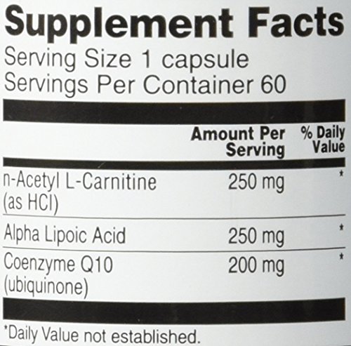 Vitacost Brand 835003001217 Vitacost Coq10 + Alpha Lipoic Acid + Acetyl L-Carnitine Hcl -- 60 Capsules thumb #1