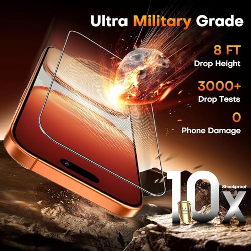 Image of TOCOL for iPhone 17 Pro Max Screen Protector /iPhone 16 Pro Max Screen Protector 6.9-Inch Instant Installation Tempered Glass HD Clear Full Coverage Protection Case Friendly 2 Pack