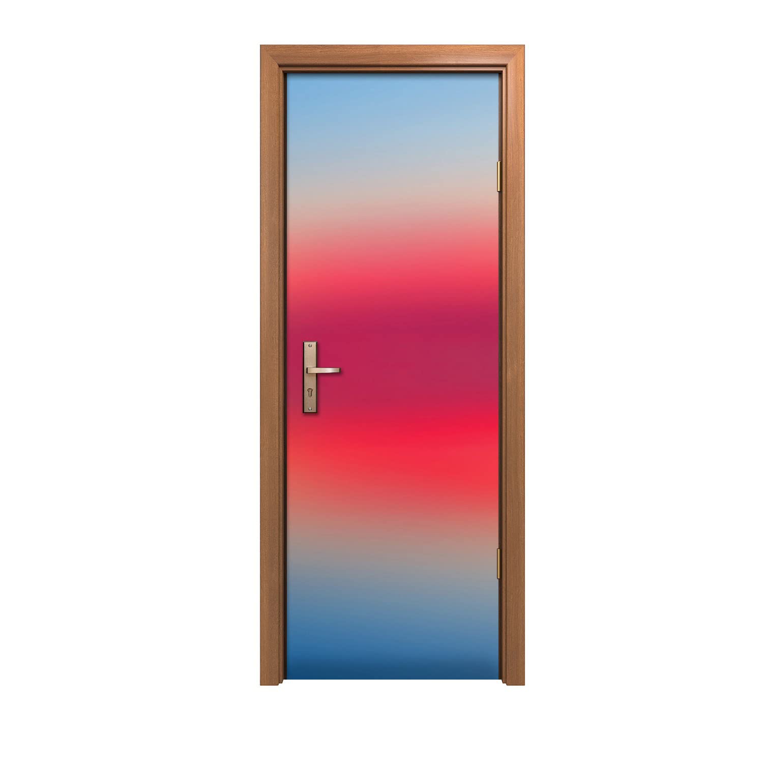 Autocollant de porte design d'intérieur Lac brumeux pour un salon relaxant