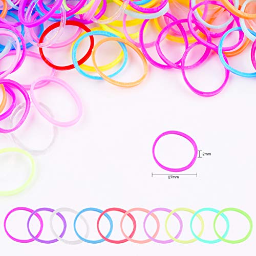 HOYOLS Small Elastics Hair Ties 10 Colored Mini Rubber Bands for Hair Ponytail Holders Hairband for Girl 1500 pcs - Image 2