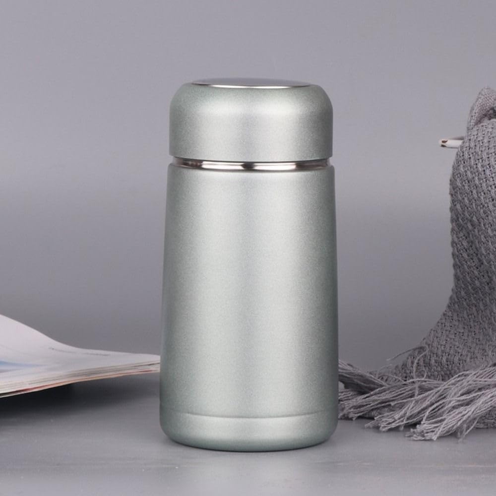 Vacuum-Insulated Travel Water Bottle with Non-Leak Lid - 350ml Stainless Steel Thermal Mug for Coffee/Tea (Green)