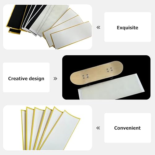 Miniatura 4 de BESPORTBLE Cinta de agarre para diapasón de espuma, cinta de espuma para patineta de dedos, cinta antideslizante para patinetas de juguete, 24 uds