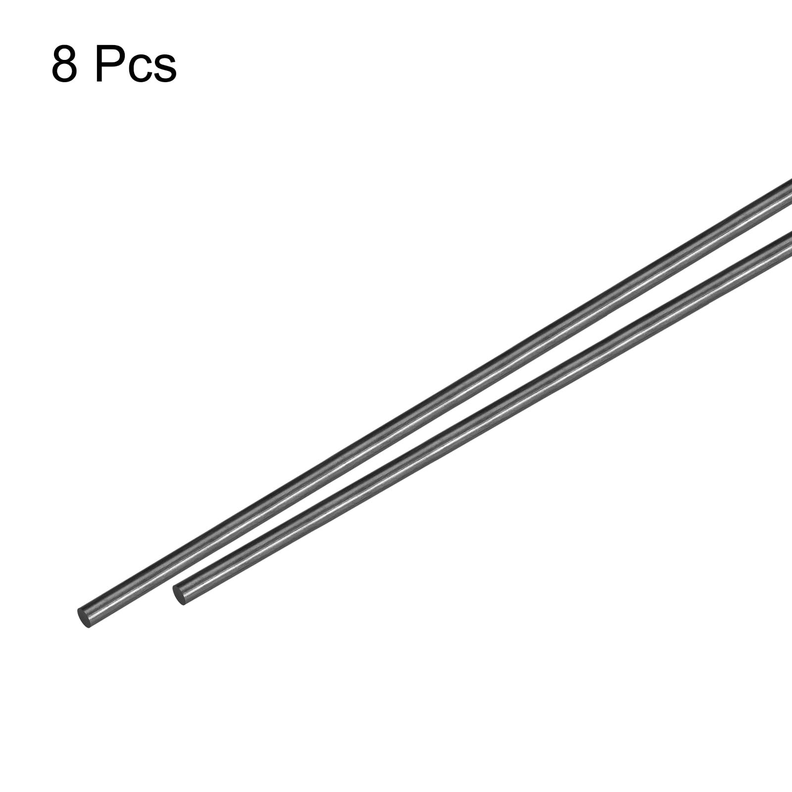 QUARKZMAN Kohlefaserstab, 1mm x 500mm für RC Flugzeug DIY Werkzeug Flügelrohr Quadcopter Arm, Packung mit 8 Stück