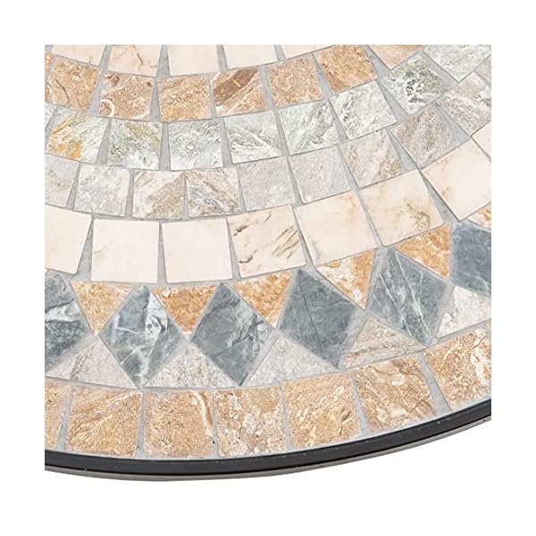 OUTLIV. Mosaik Gartentisch rund Schwarz