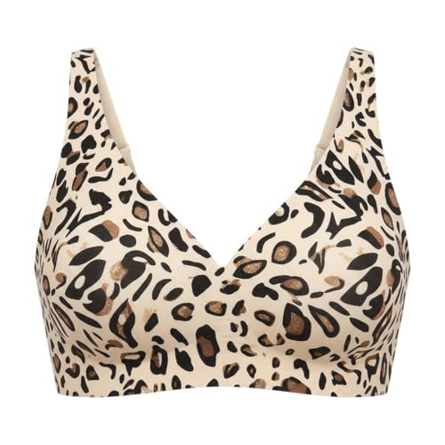 Wireless Bra Khaki S V Neck Back Smoothing Comfortable Bras - image 2