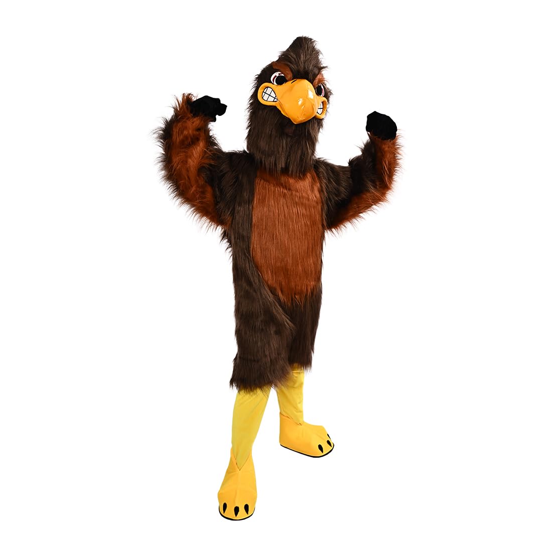 Brown Eagle Hawk Mascot Costume Marketing Planning Cartoon