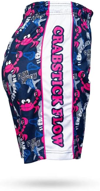 Flow Society Crabsticks Boys Lacrosse Shorts | Boys LAX Shorts | Lacrosse Shorts for Boys | Kids Athletic Shorts for Boys