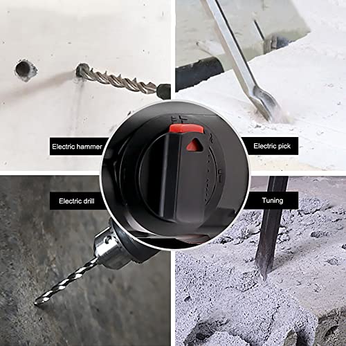 SDS-Bohrhammer 4 Funktionen Mit Vibrationskontrolle Und Sicherheitskupplung, Schwerer Abschlaghammer Für Beton… – Bild 3