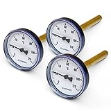  Afriso 63711Set Bimetall-Pufferspeicherthermometer 100 mm 3er-Set