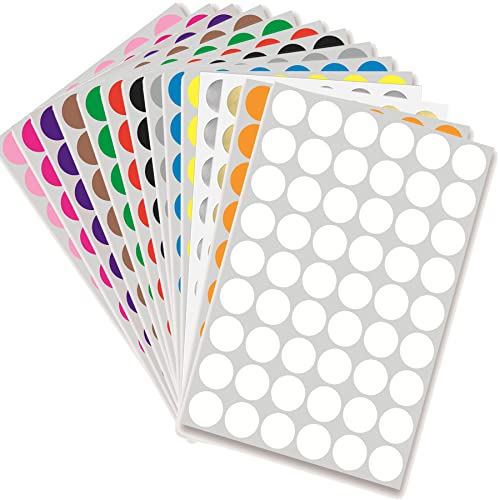 2000 Stück Klebepunkte Schwarz & Weiß - Selbstklebende Aufkleber 19mm Für Büro & Basteln