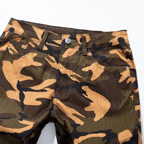 Camouflage Jeans for Men Slim Pants Mens Regular Classic Biker Jean Designer Straight Comfort3