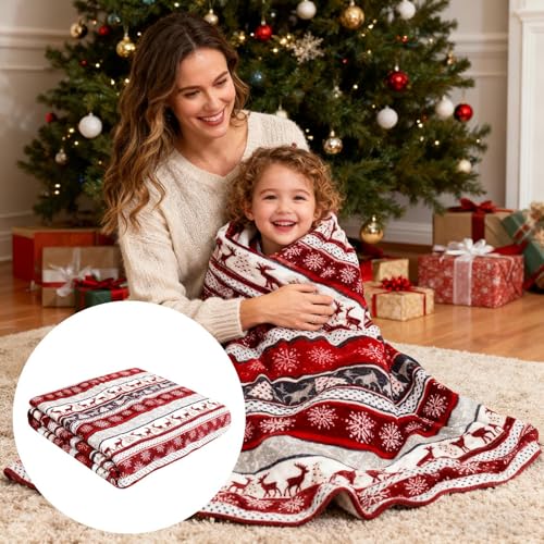Couverture de Noël 100 cm idée cadeau pour décoration de fête - 4