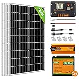 [120W Solarmodul erhöht den Wirkungsgrad um 20%, um Ladezeit zu sparen]: Gleiche Größe wie 100W Solarmodul auf dem Markt, wandelt jedoch 20% mehr Strom im Vergleich zum 100W Solarmodul um. Korrosionsbeständiger Aluminiumrahmen für den längeren Einsatz im Freien, der eine jahrzehntelange Lebensdauer der Paneele sowie starken Winden (2400 Pa) und Schneelasten (5400 Pa) standhält.