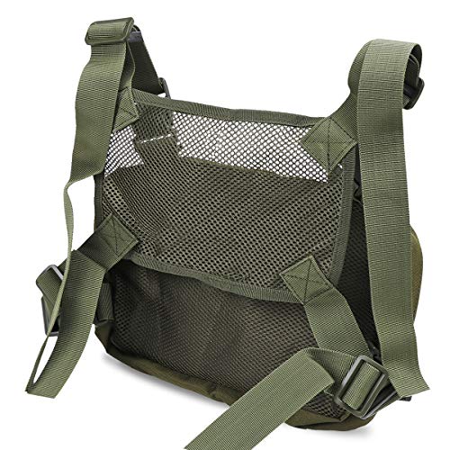 Abcgoodefg Tactical Chest Rig Molle Radio Chest Harness Holder Holster Vest Front Chest Pouch Outdoor Chest Bag Chest Pack(Green) #TOP1
