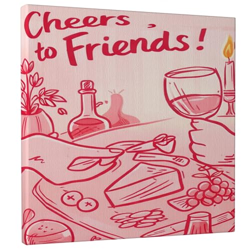 Tela artistica da parete in stile contemporaneo e minimalista, decorazione da parete per decorare appartamenti, soggiorni, camere da letto, angolo colazione, 30,5 x 30,5 cm