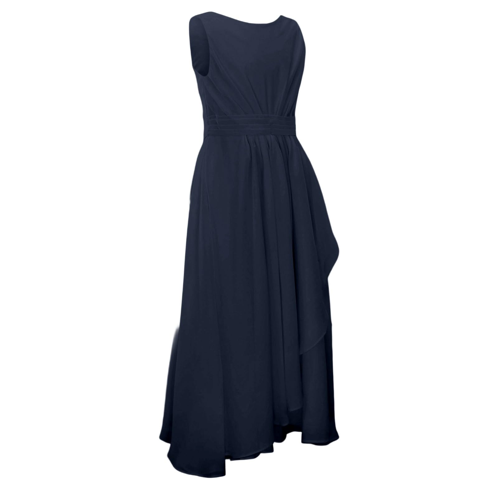 Generisch Elegante abito da bambina senza maniche, con scollo rotondo, adatto per esibizioni, matrimoni, eventi all'aperto, creazione elegante senza maniche, perfetto per la primavera
