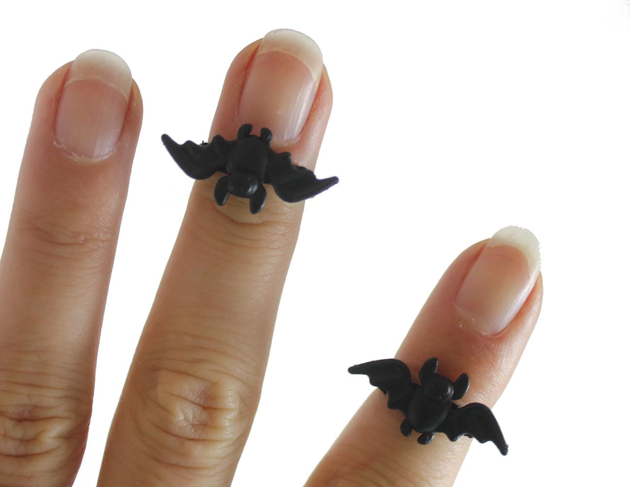 Curious Minds Busy Bags 144 Bat Rings - Black Novelty Jewelry for Kids - Halloween Prize Toy Trick or Treat Favor (12 Dozen)