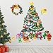 TCCSR Adesivo murale Adesivi per finestre Rimovibili Campana Albero di Natale Allegro PVC