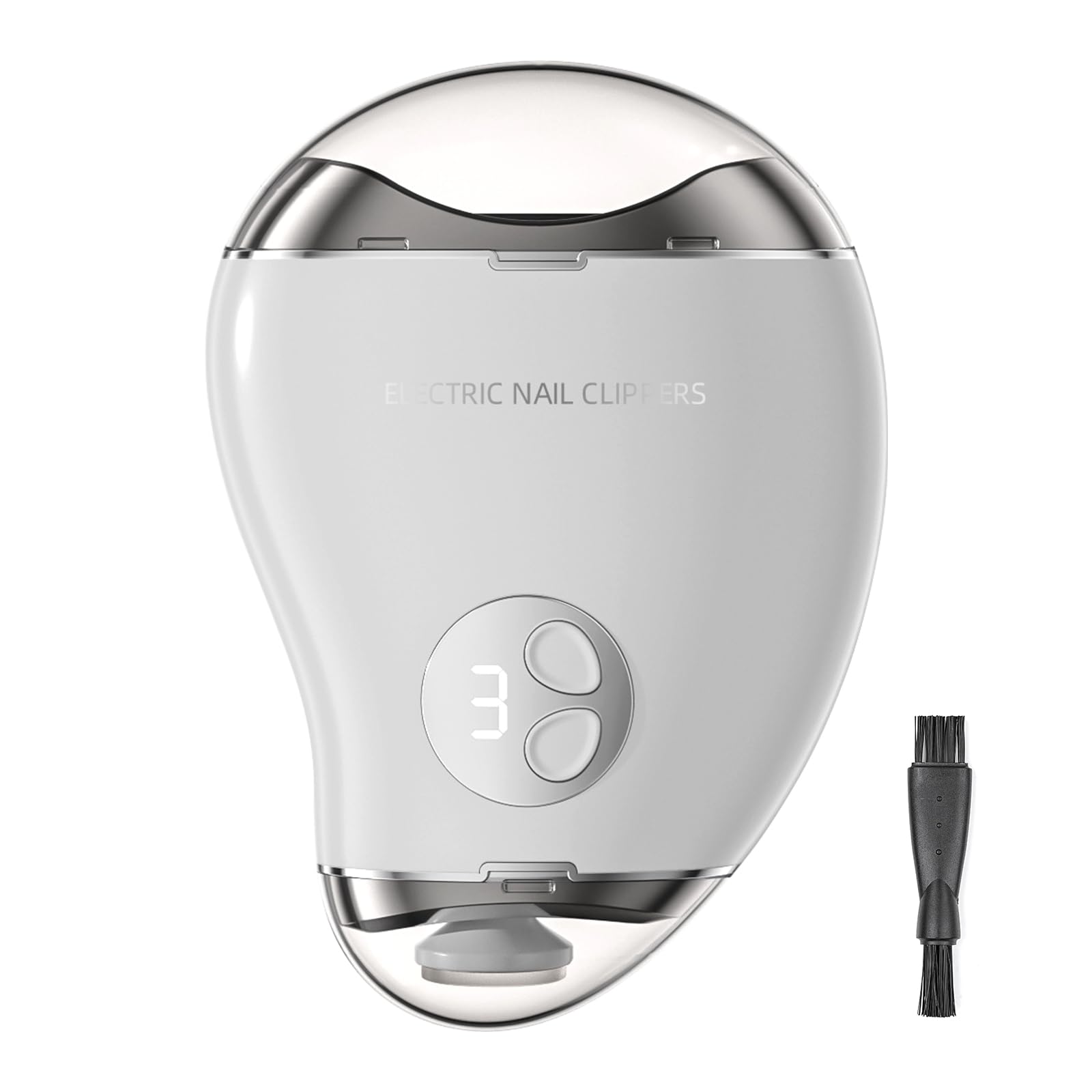 voocye 電動爪切り 爪磨き 電動 両用 3段階スピード 電動爪削り 電動爪やすり 低騒音設計 Type-C充電式 LEDライト付き ネイルケア 軽量 簡単操作 安全 赤ちゃん/子供/大人/高齢者に向け(ホワイト)