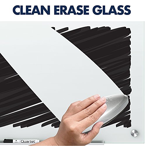 Quartet Glass Whiteboard, Non-Magnetic Dry Erase White Board, 4' X 3', Includes Accessory Tray, 1 Marker And 2 Glass Board Magnets, White Surface, Infinity (G4836Nmw) #TOP2