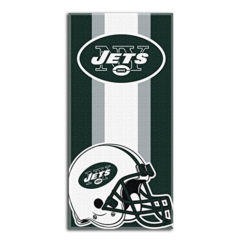 Image of Northwest NFL New York Jets Unisex-Adult Beach Towel, 30 inch x 60 inch, Zone Read Legacy