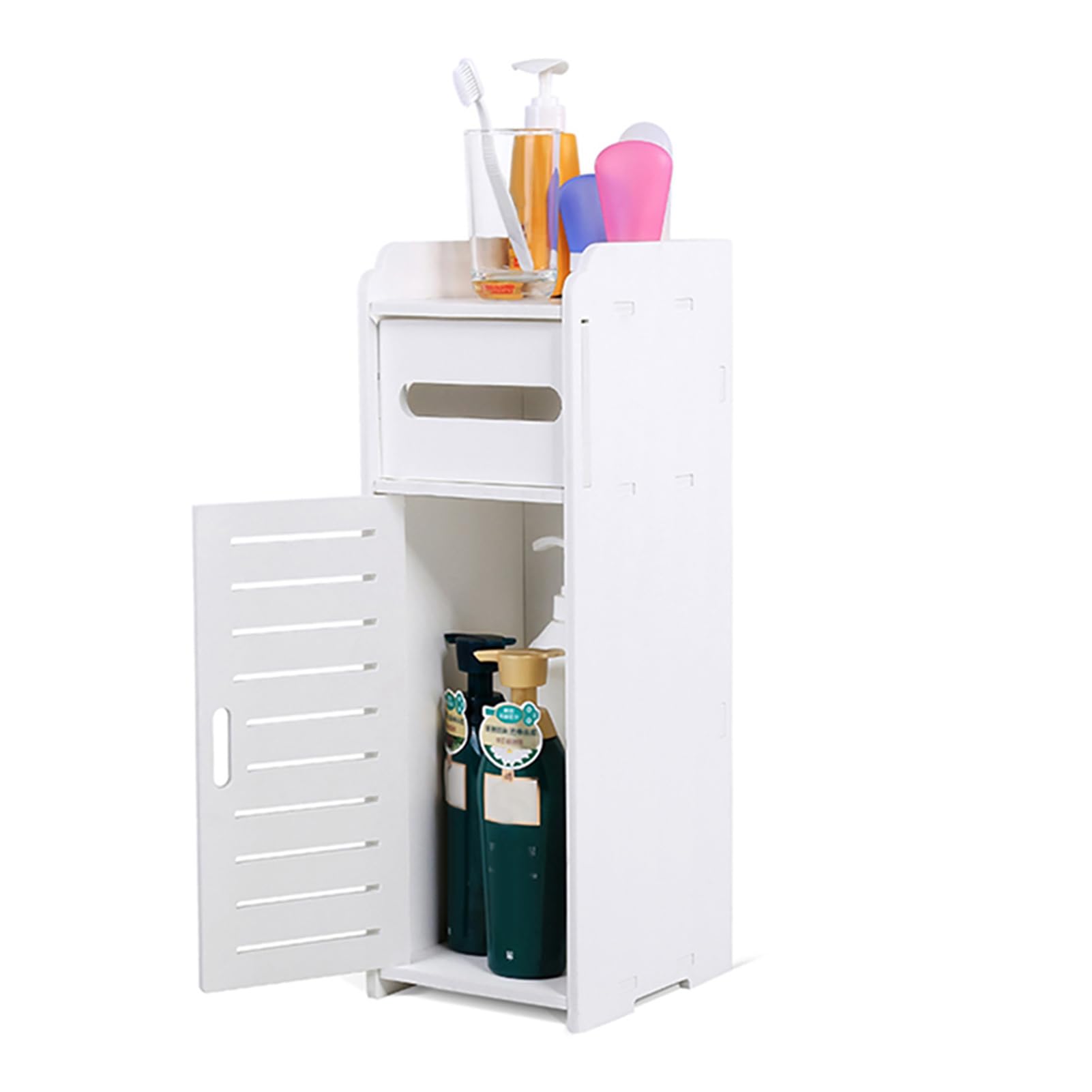 Gegong PVC bianco in legno in legno in plastica per bagno armadio da bagno mensola multiscale multi -strato saver per bagno usa la soluzione di stoccaggio della toilette organizzat