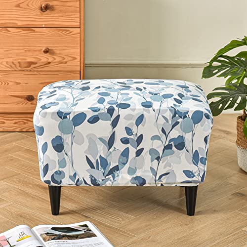 Krfoonn Ottoman Slipcovers Stretch Rectangle Footrest Stool Covers Printed Ottoman Cover For Foot Stool Furniture Protector With Non Slip Elastic Bottom(04, X-Large) #TOP5