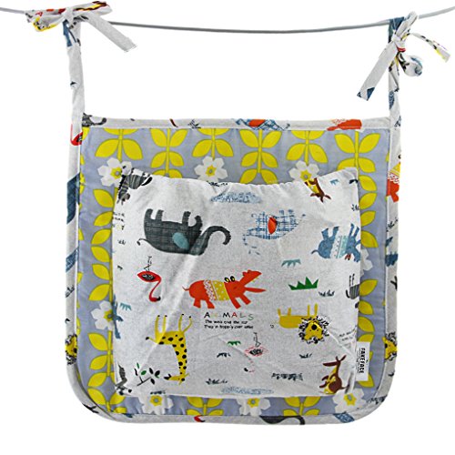 Universel Pochette de Rangement Bébé Organisateur à Poche pour Lit Enfants Sac à Langer Multifonction Accrocher à Panier/Corbeille Storage Pratique pour Poussette Landau Stroller Cover