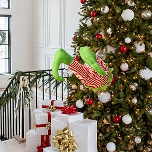 Jambes du Père Noël décorations et ornement animé basculant - 4