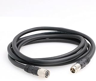 Davitu Wiring Harness - Hirose 12 Pin Male to 12 Pin Female Extension Cable for Sony Panisonic Hitachi Industrial CCD Camera - (Length: 10M)