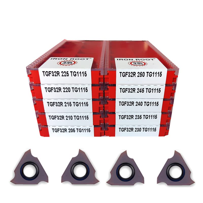 Inserto de ranurado de torneado de raíz de hierro TGF32R033-300 TG1225 CNC Torno de metal Torneado Herramienta de fresado Ranurado Inserto de carburo para KTGFR/L (TGF32R 225 TG1115, 50P)