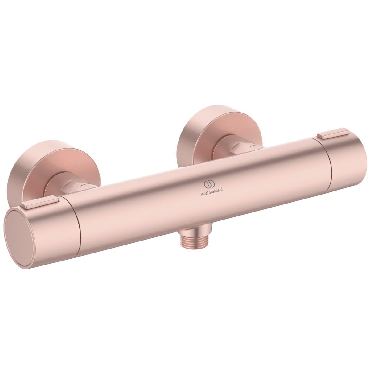 Ideal Standard Ceratherm Alu+ Monomando ducha exterior, Fabricado con un 100% de aluminio reciclado, ahorra agua y energía, función de termostato y protección contra quemaduras – Rosa (292x105x72 mm)