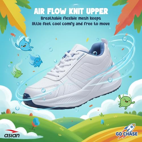 Image of ASIAN Boy's ADVENTURE-03-KIDS Sport Running & Walking Shoes with Ultra Bounce Technology Lightweight Synthetic Upper EVA Outsole Casual Lace-Up Shoes for Kid's & Boy's