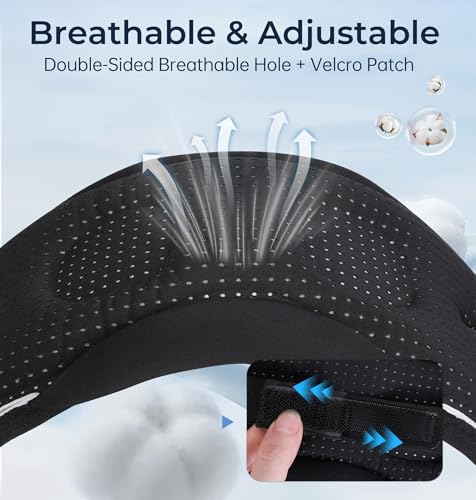Image of LC-dolida Bluetooth Sleep Mask with White Noise，Sleep Headphones,Bluetooth Wireless Music Eye Mask, Ideal for Travel, Night Work, Napping, Side Sleeping and Office Use for Both Men and Women(Purple)