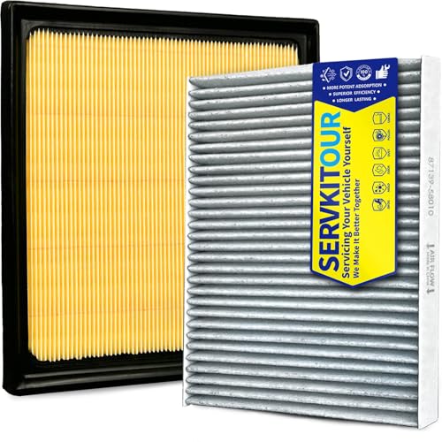 SERVKITOUR Cabin and Engine Air Filter Set for Crosstrek (2018-2023), for Outback/Legacy (2020-2025), for Ascent (2019-2025), for Impreza (2017-2023), for XV (2018-22), Replace 8713958010, 16546AA16A