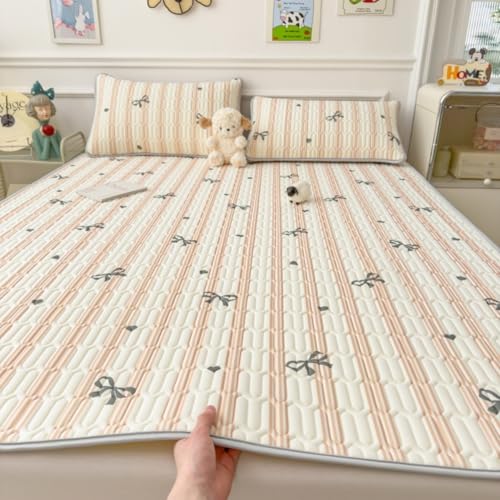 Couvre-lit matelassé simple double en soie glacée pour l'été - 2