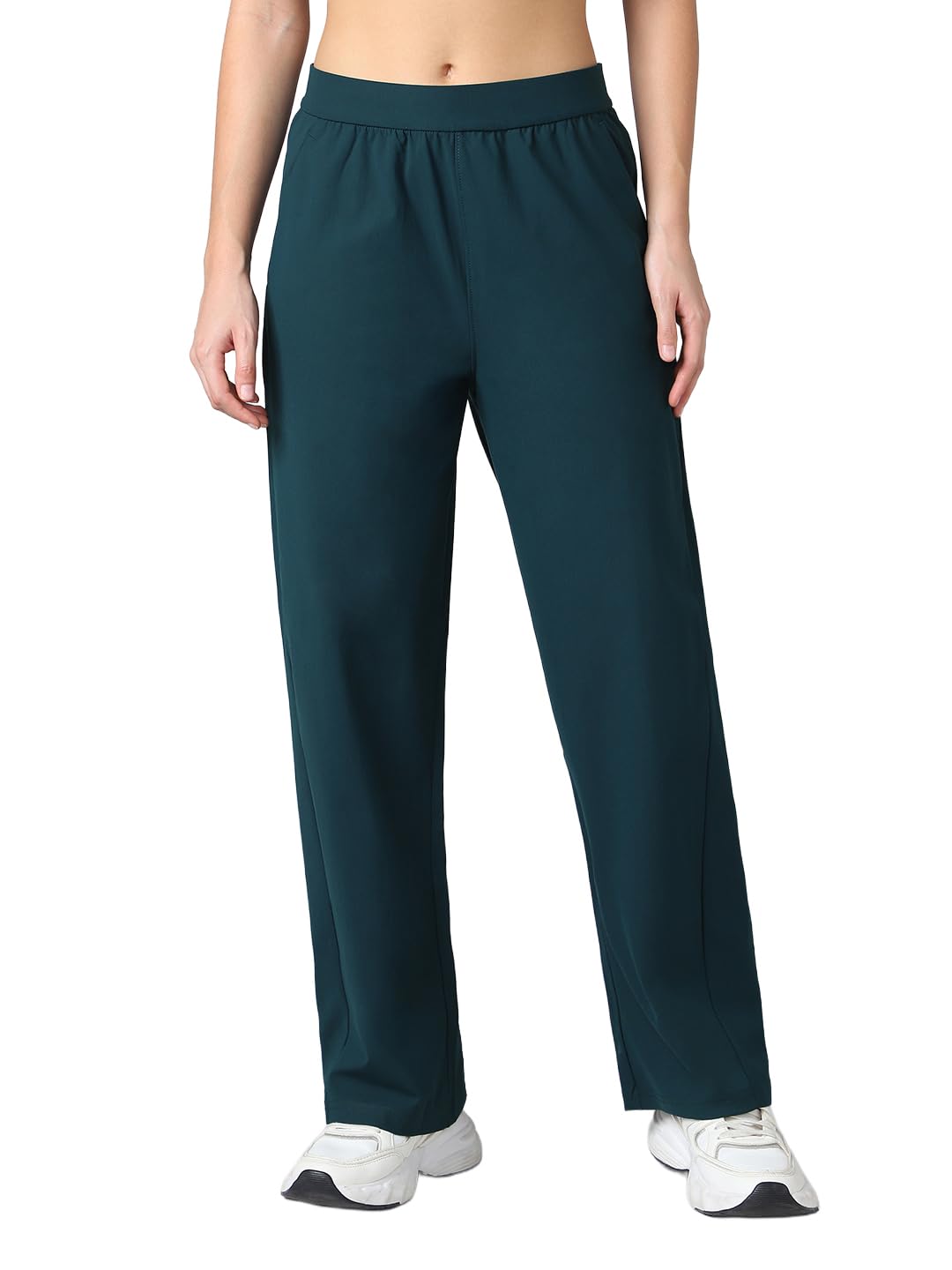 Women Straight Fit Sports Trackpants DURACOOL+ Polyester Mid Rise Drawstring Track Pants for Women Pockets Gym Workout Yoga Running Casual-image-30