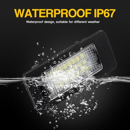 Luz de matrícula para coche BMW E60 E90 E39 soluciona la iluminación tenue trasera 2