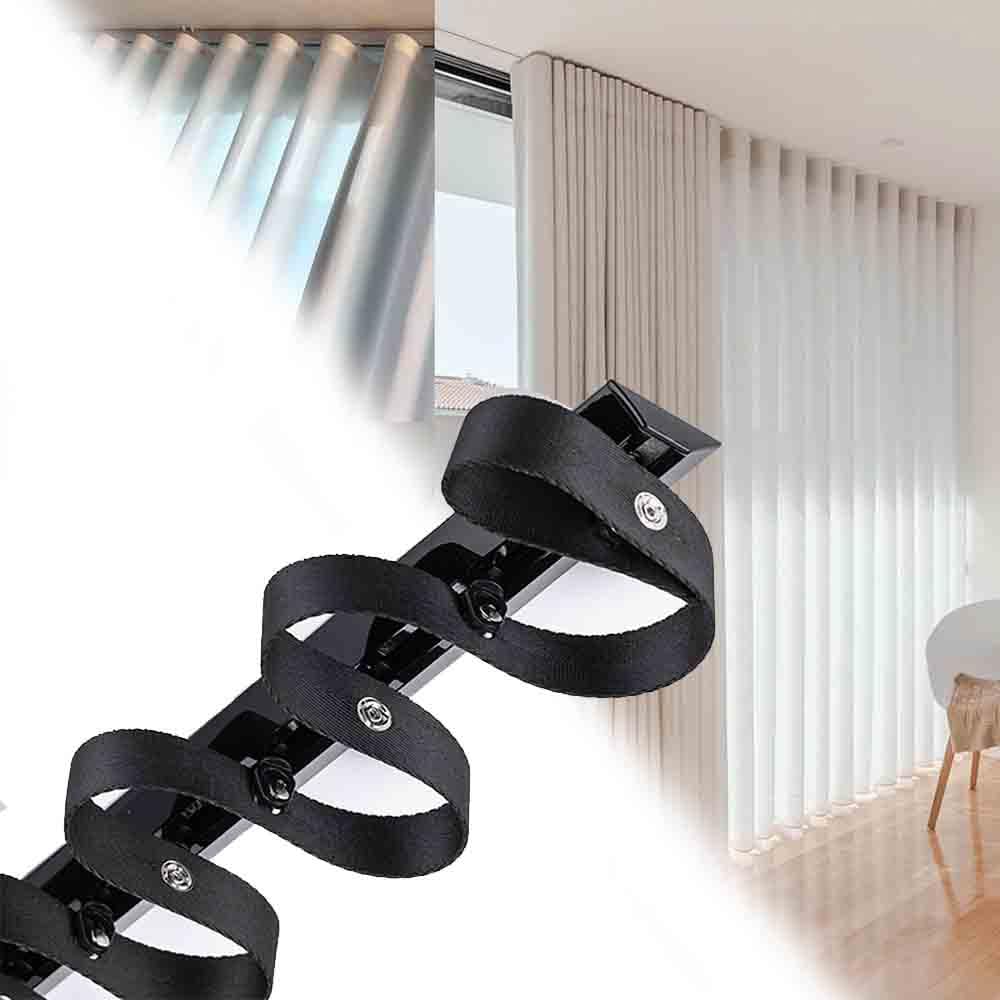 Tringle à rideaux ondulée rigide pour séparateur de pièce sans fléchissement aluminium