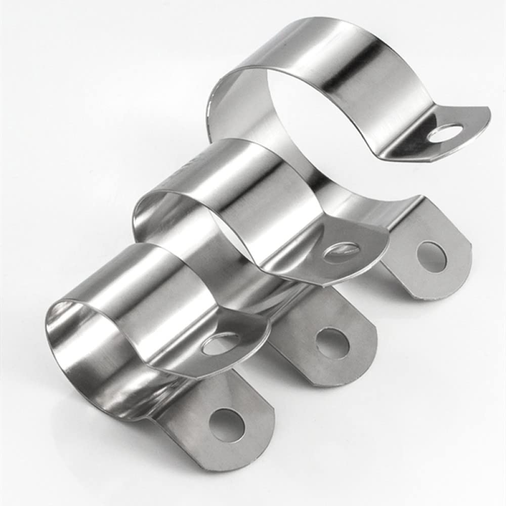 Morsetti per Tubi Flessibili, Morsetto di Messa a Terra in Acciaio Inossidabile 304, Morsetto for Tubi, a Cavallo, Staffa for Fibbia for, Fascetta for Flessibili, Diametro 50(Dia35(5pcs))