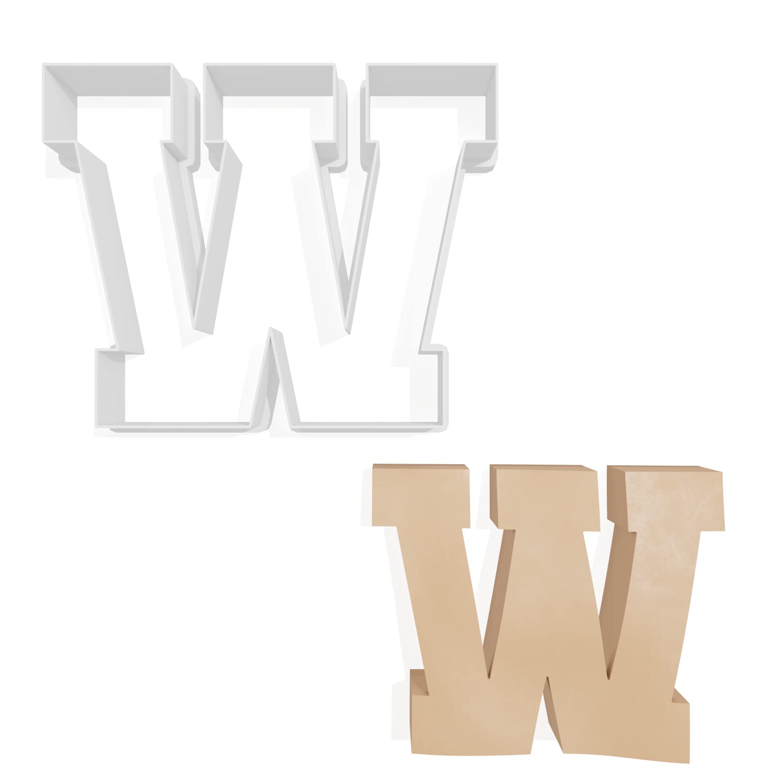 Varsity Letter W Cookie Cutter - 3 Sizes