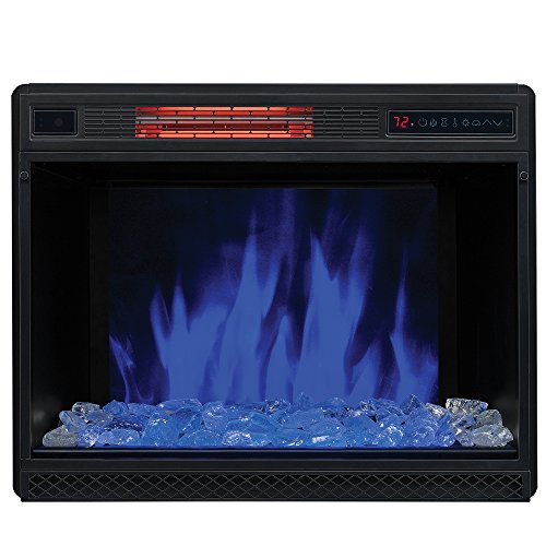 Classicflame 28" 3D Infrared Quartz Plug And Safer Sensor Electric Fireplace Insert, 28 Inches, Black #TOP5