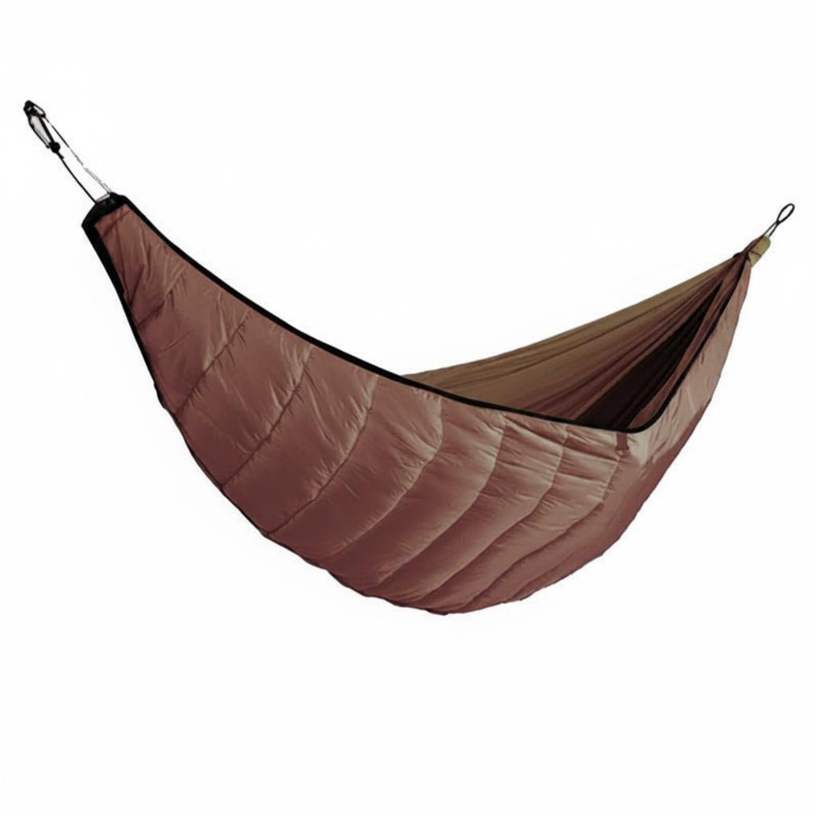 HEAVENGLOW Lightweight Suspended Bed Underquilt Portable Suspended Bed Sleeping Bag Ultralight Underquilt Sleeping Bag Packable for Camping, Backpacking, Brown-picture-7