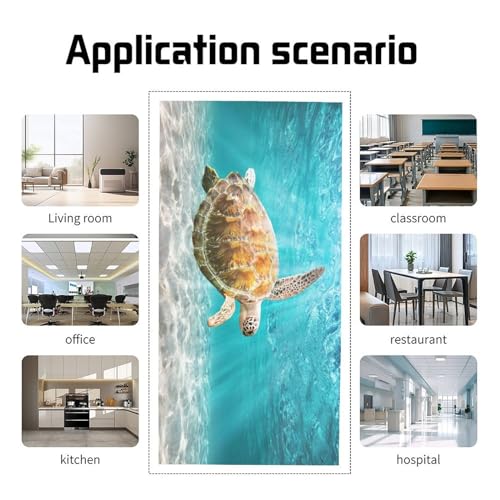 Image of 2 Pack Fluorescent Light Cover for Ceiling Light -Swimming Turtle Magnetic Light Covers Classroom, Light Filters Drop Fluorescent Light Shade Panel for Office Home School,4 x 2 Ft